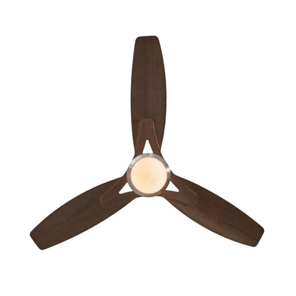 52" Nickel & Wood Reversible Ceiling Fan with Light - view 21