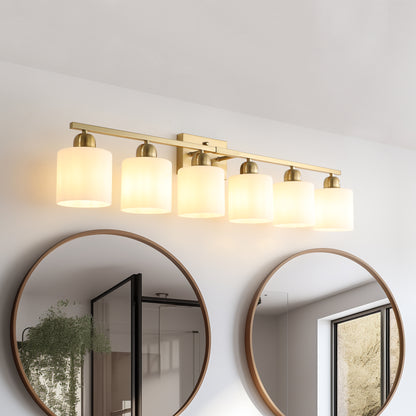 38" 6-Light Brushed Gold Vanity Wall Light - view 2