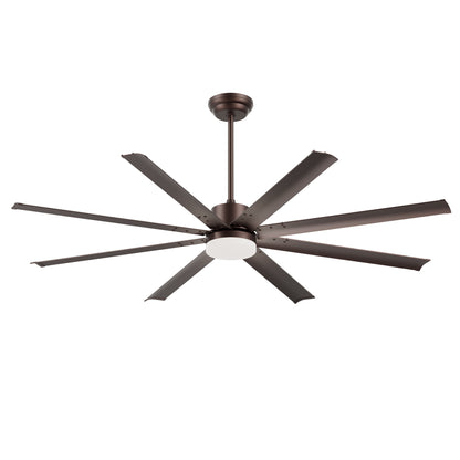72" Industrial Coffee Ceiling Fan with Remote - view 14