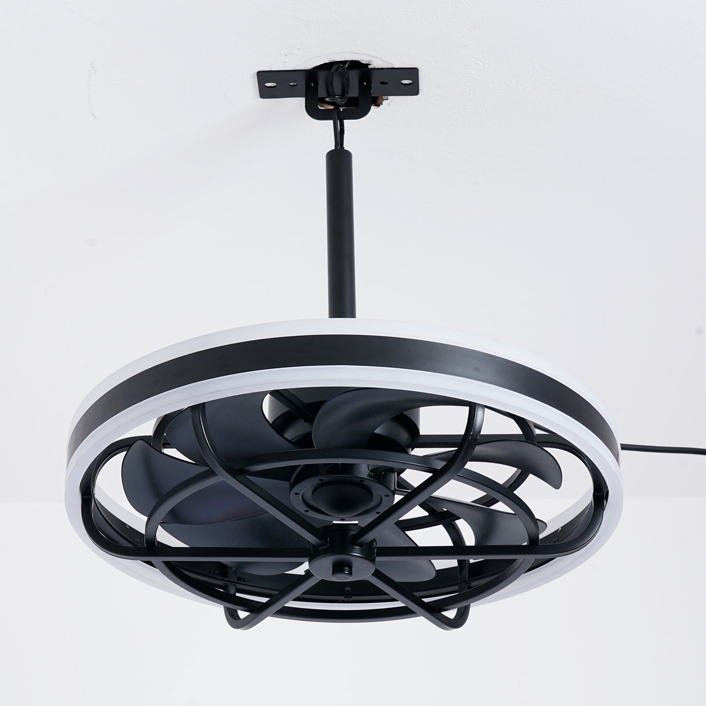 Matte Black Indoor Outdoor Ceiling Fan with Dimmable LED - view 19