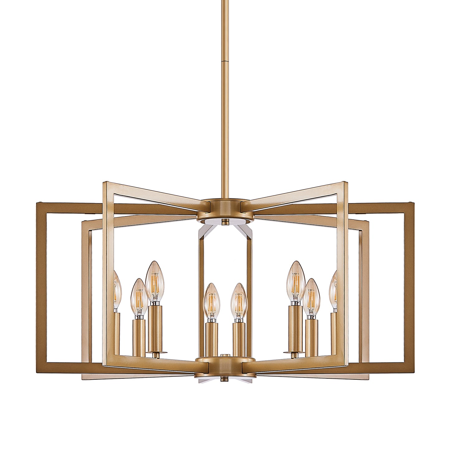 27" 8-Light Gold Geometric Chandelier - view 10