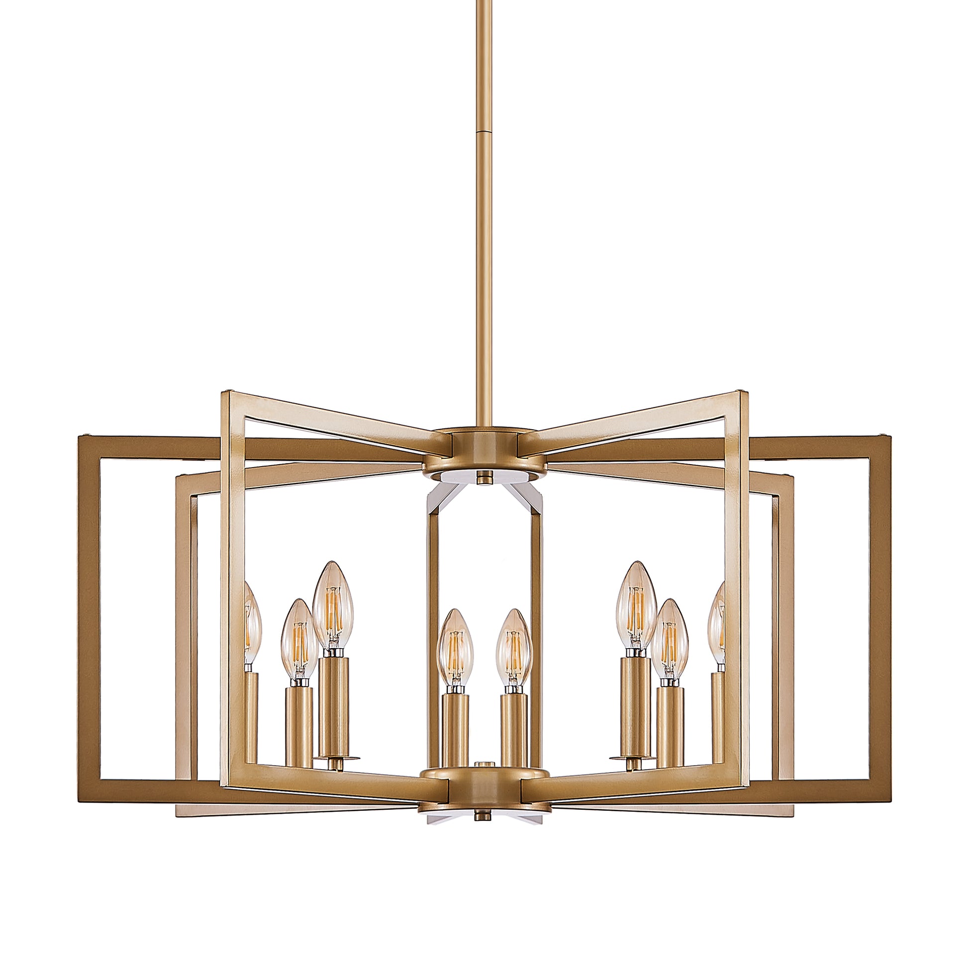 27" 8-Light Gold Geometric Chandelier - view 10