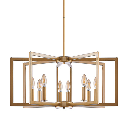 27" 8-Light Gold Geometric Chandelier - view 10