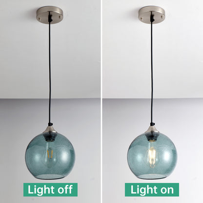 7.9" Light Green Glass Globe Pendant Light - view 7