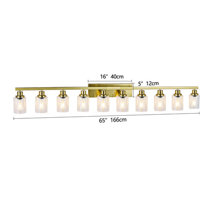 52" 10-Light Gold Bathroom Vanity Light - view 9