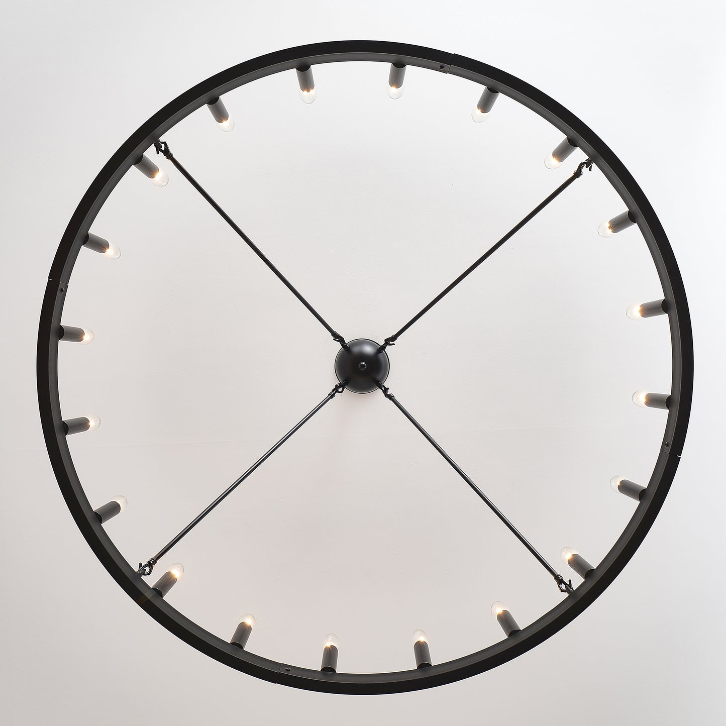 39.4" 20-Light Wagon Wheel Farmhouse Chandelier - view 17