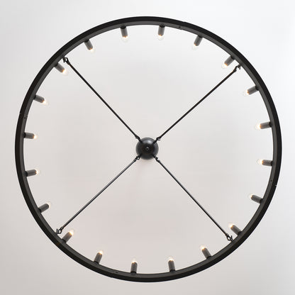 39.4" 20-Light Wagon Wheel Farmhouse Chandelier - view 17