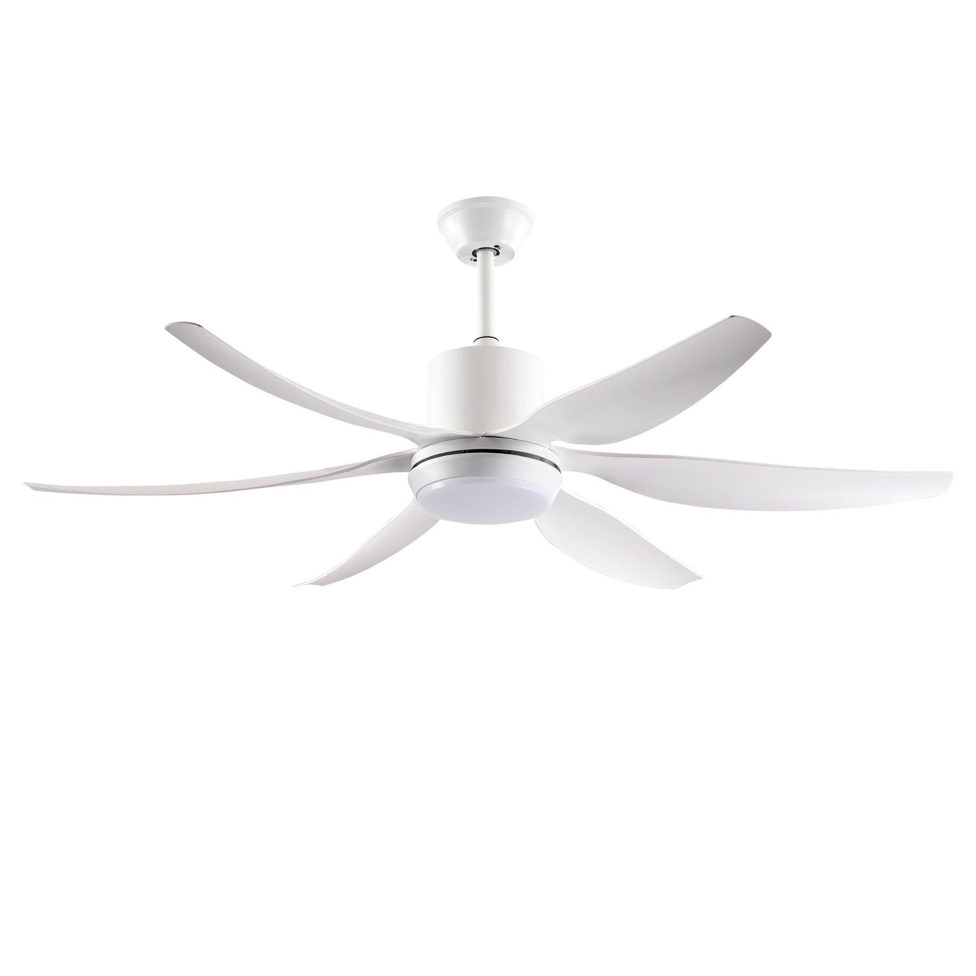 56" White 6-Blade Ceiling Fan with Remote - view 14