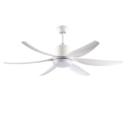 56" White 6-Blade Ceiling Fan with Remote - view 14