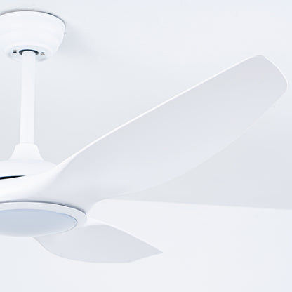 52" Matte White Ceiling Fan with LED Light & Remote - view 16