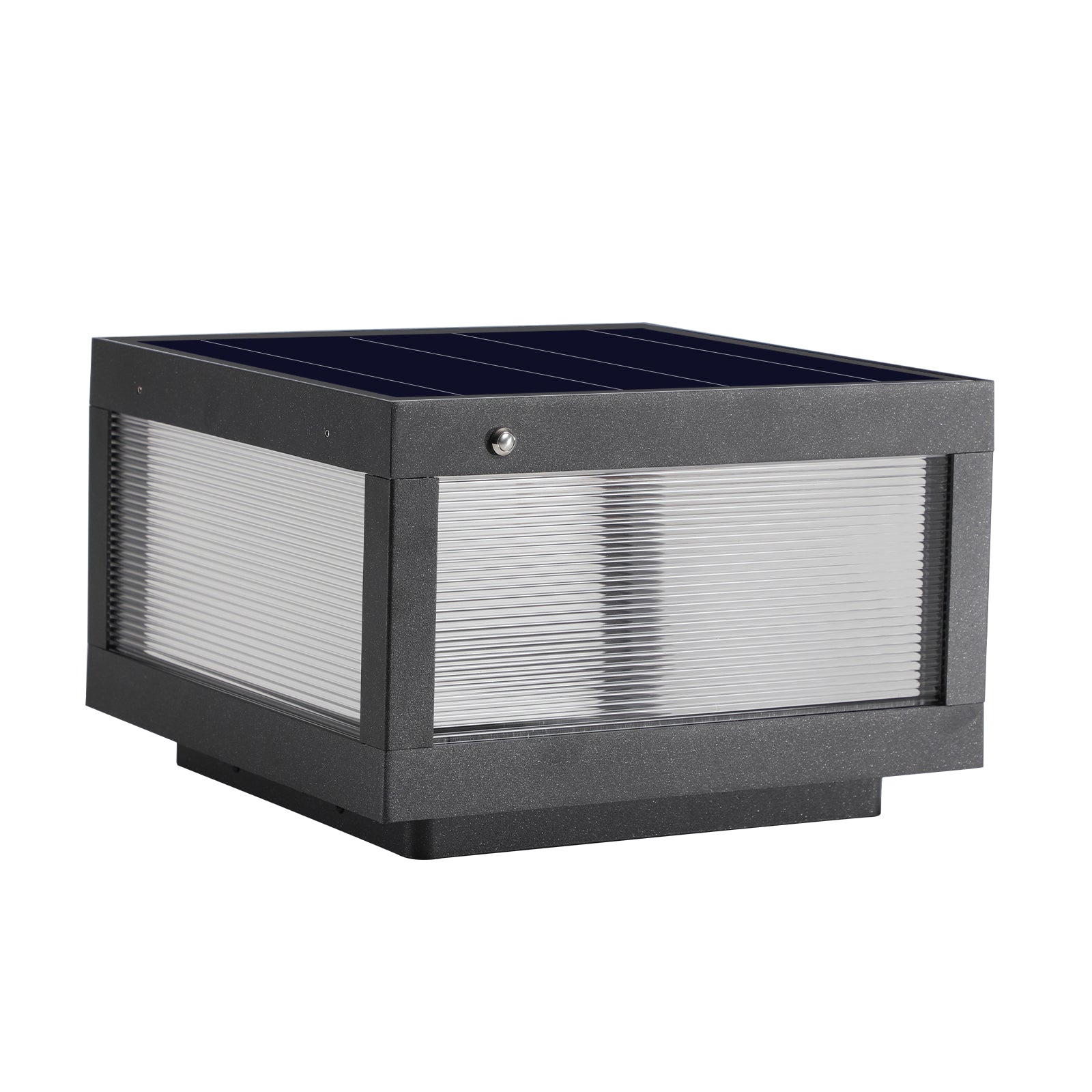 12" Black Solar LED Outdoor Post Cap Light - view 14