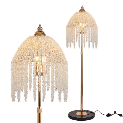 3-Light Gold Waterfall Crystal Floor Lamp - view 9