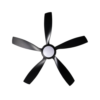 56" Matte Black 5-Blade Ceiling Fan with Remote - view 17