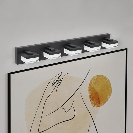 5-Light Modern Black LED Vanity Light - view 2