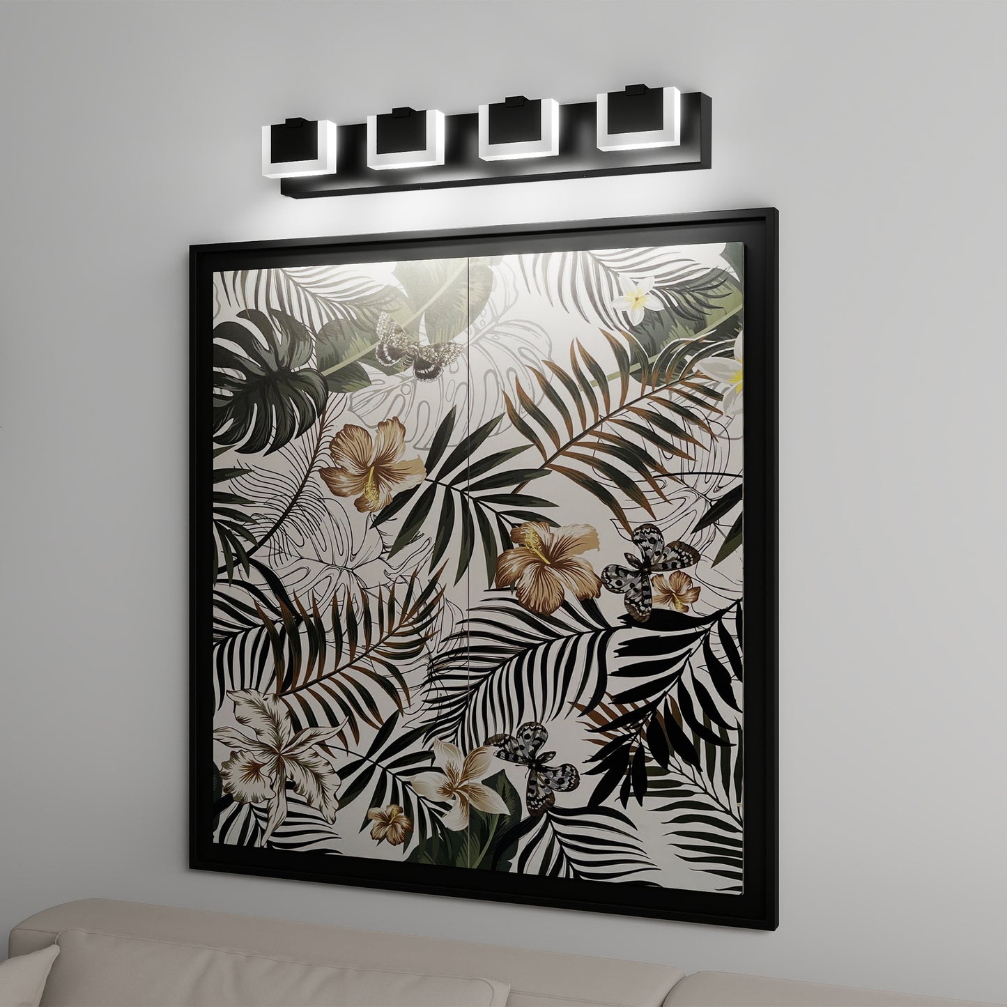 4-Light Black Up & Down LED Vanity Light - view 3