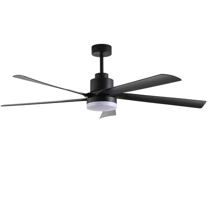 65" Black 5-Blade Ceiling Fan with Dimmable LED - view 11
