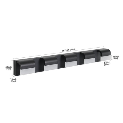 5-Light Modern Black LED Vanity Light - view 9