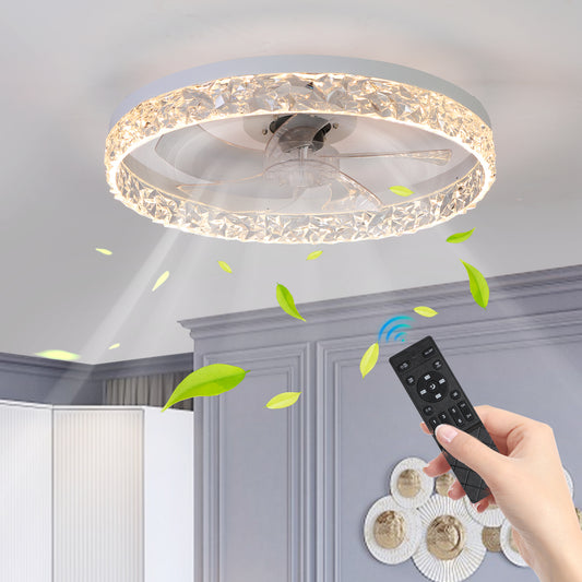White Crystal Fan Light
