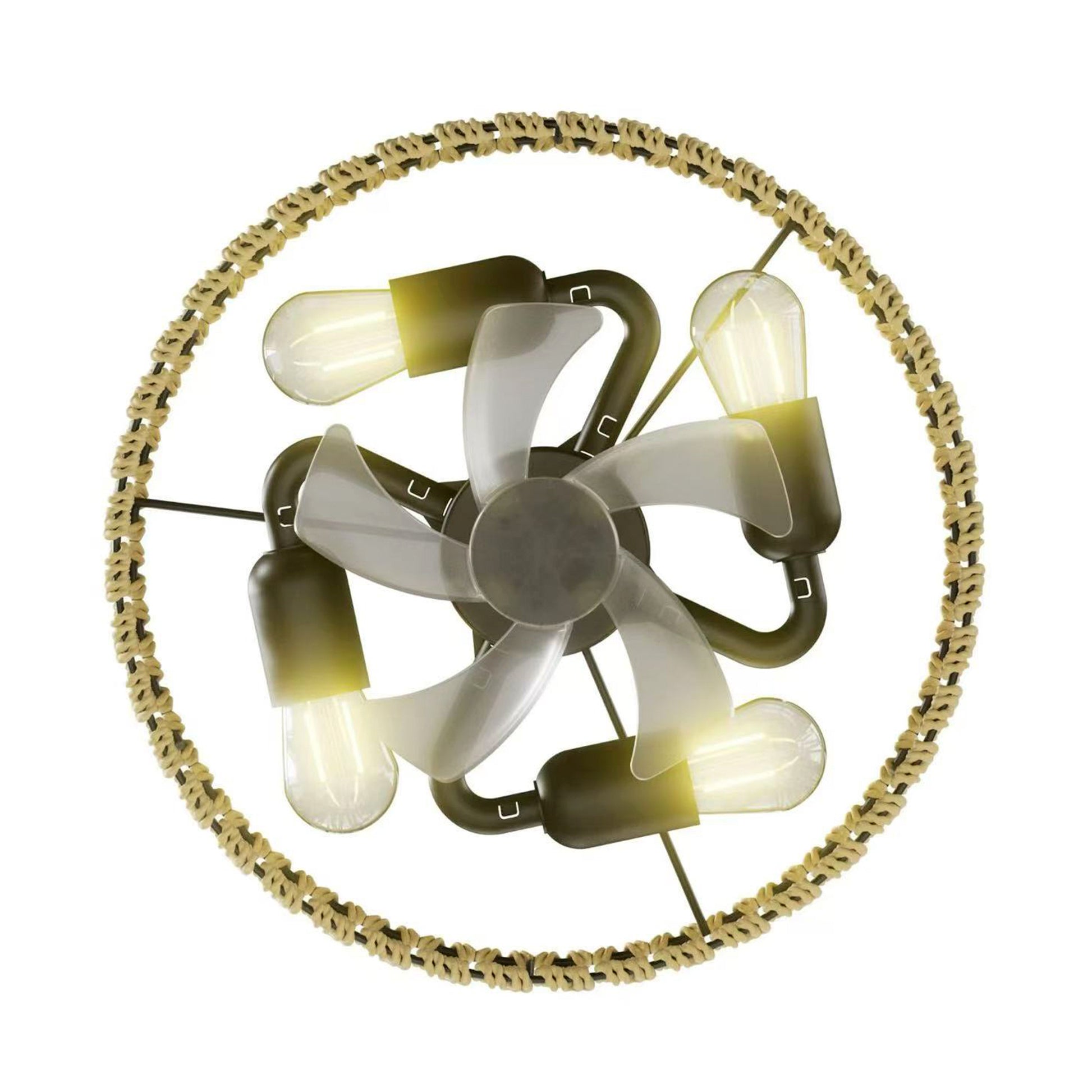 Matte Black Low Profile Flush Mount Ceiling Fan with Remote - view 14