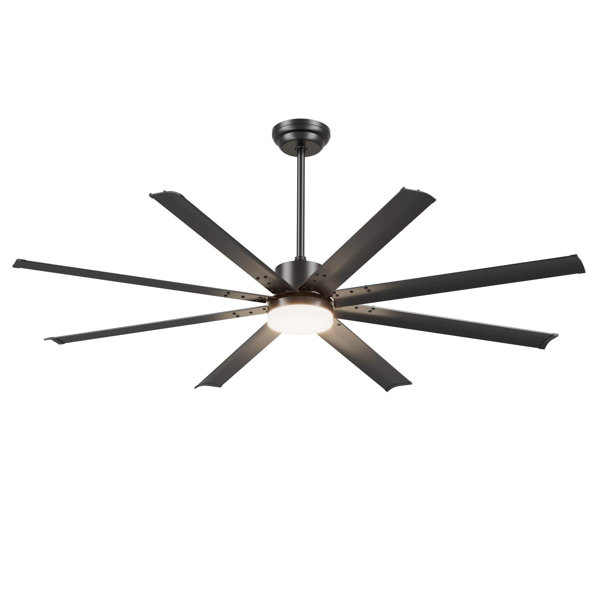 72" Black Industrial Ceiling Fan with Remote - view 17