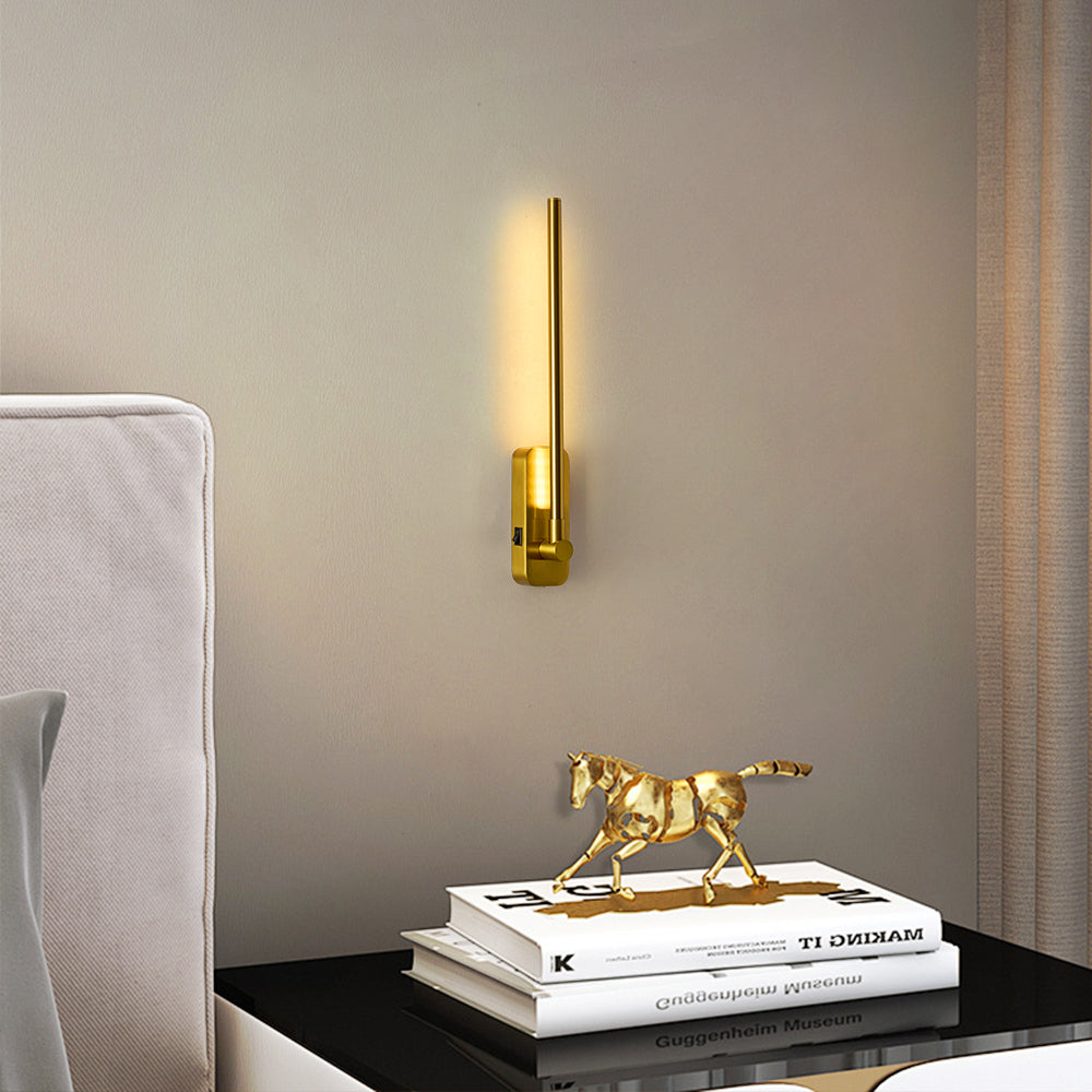 Gold Battery Operated LED Wall Sconce with Remote - view 3
