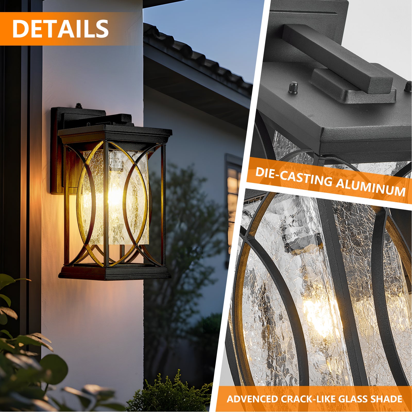 Oil Rubbed Bronze Dusk to Dawn Outdoor Wall Light - view 3