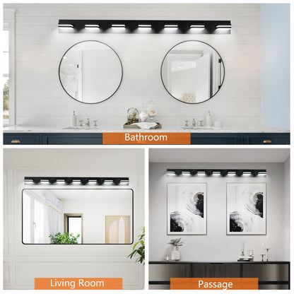 7-Light Black Minimalist LED Vanity Light - view 8