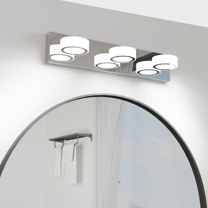 21" 3-Light Chrome Rotating Oval LED Vanity Light - view 3