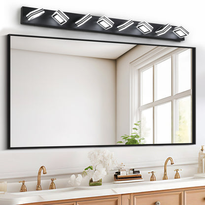 52" 8-Light Black Vanity Light with Dimmable LED - view 2