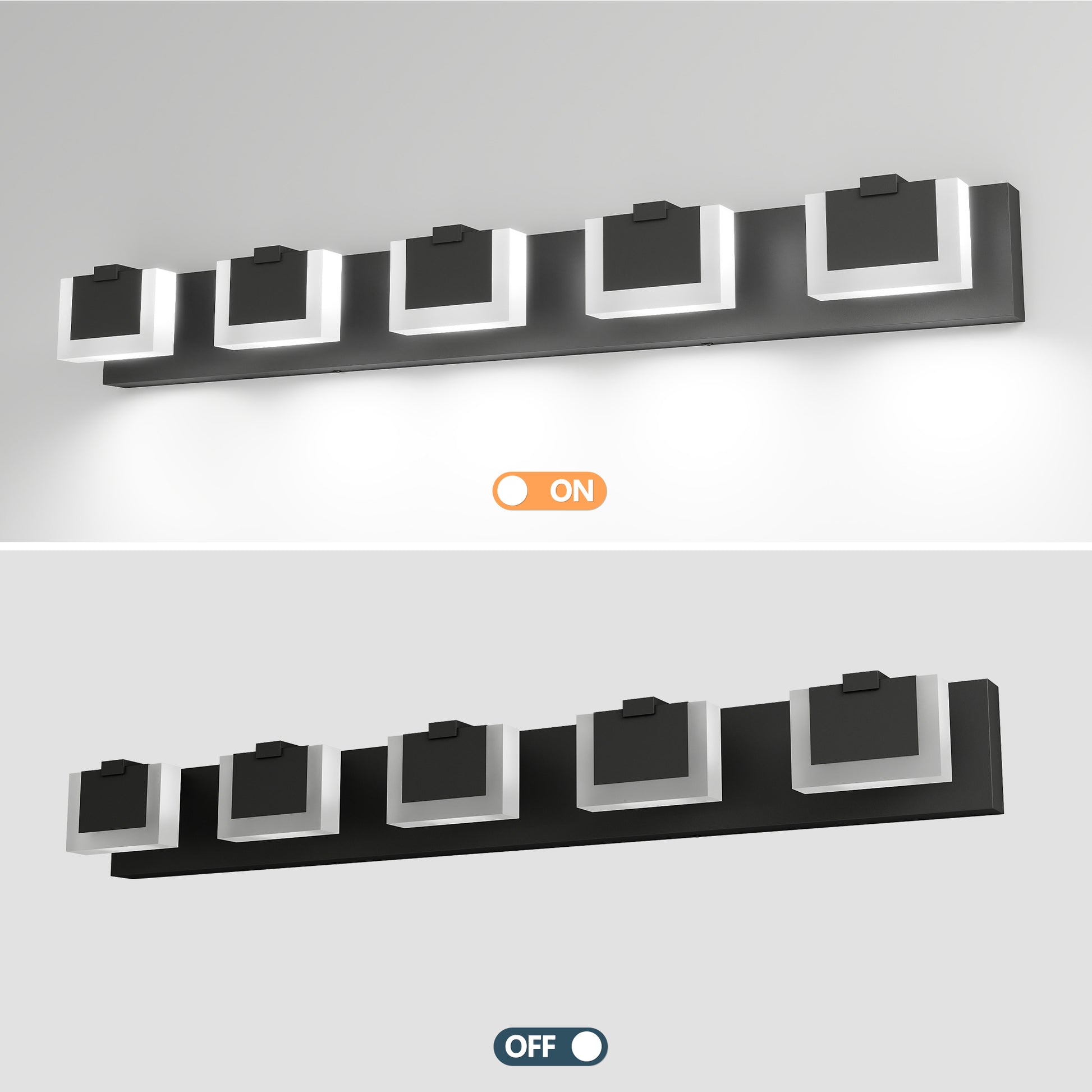 5-Light Black Up & Down LED Vanity Light - view 5