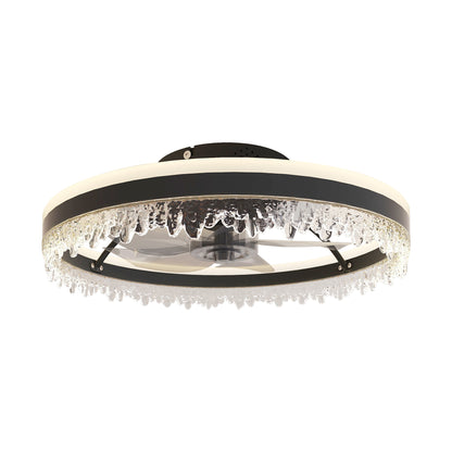 20" Black Smart Ceiling Fan with Light - view 9