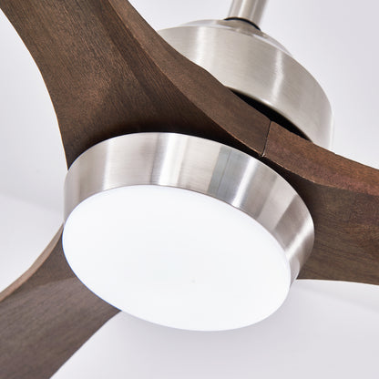 42" Nickel Solid Wood Ceiling Fan with Remote - view 17