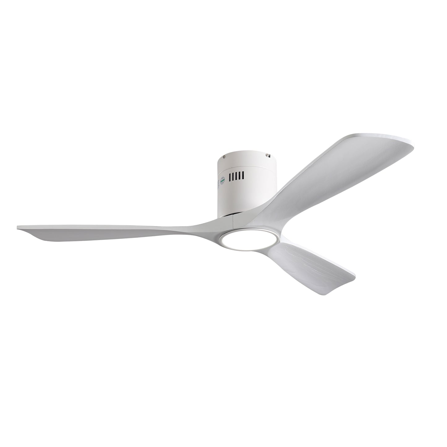 52" Matte White Solid Wood Ceiling Fan with Dimmable LED - view 18
