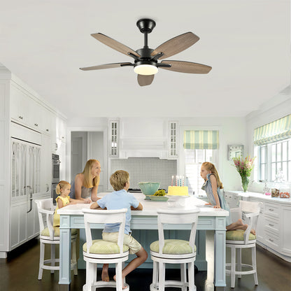 42" Matte Black Plywood Blade Ceiling Fan with Remote - view 3