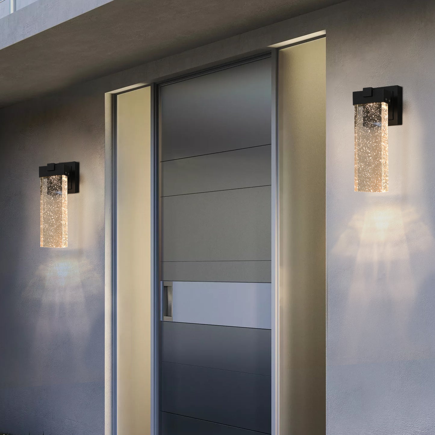 Black Bubble Crystal Outdoor Wall Light, Set of 2 - view 3