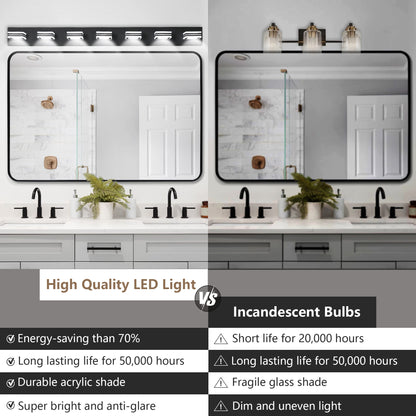 45" 7-Light Black LED Vanity Wall Light - view 11