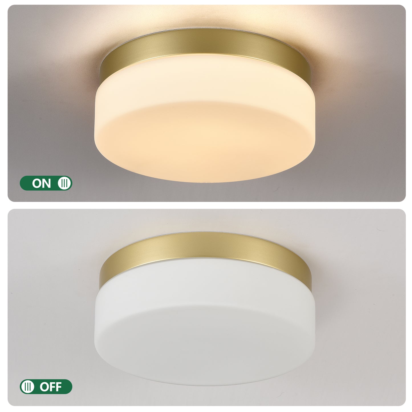 12" Gold LED Flush Mount Ceiling Light - view 6