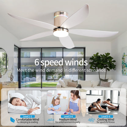 52" Silver 5-Blade Ceiling Fan with Remote - view 11