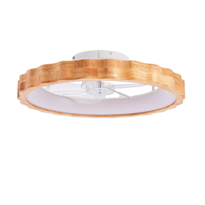 20" Plum Blossom Flush Mount Ceiling Fan with Dimmable LED - view 21