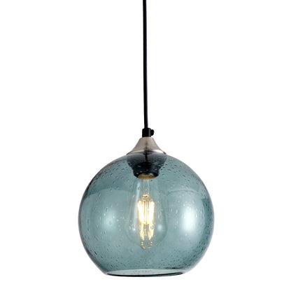 7.9" Light Green Glass Globe Pendant Light