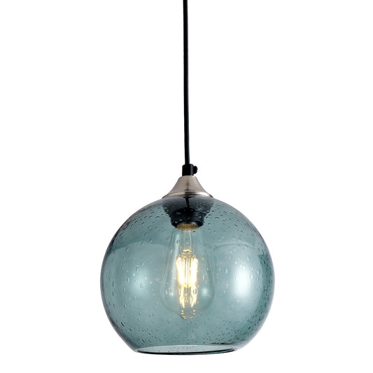 7.9" Light Green Glass Globe Pendant Light