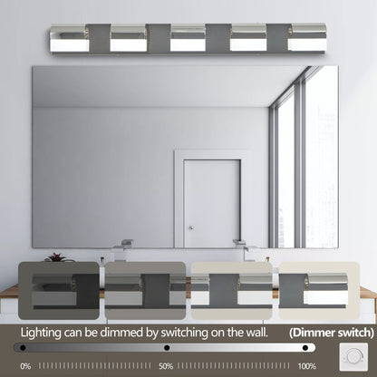 5-Light Chrome LED Bathroom Vanity Light - view 3