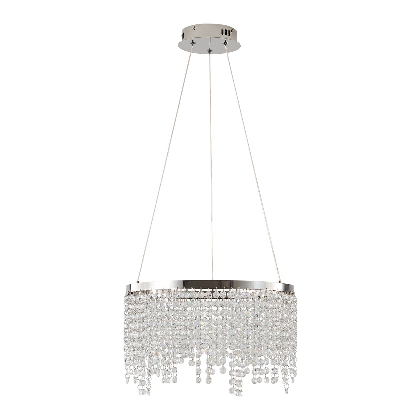16" Luxury Chrome Crystal LED Chandelier - view 10