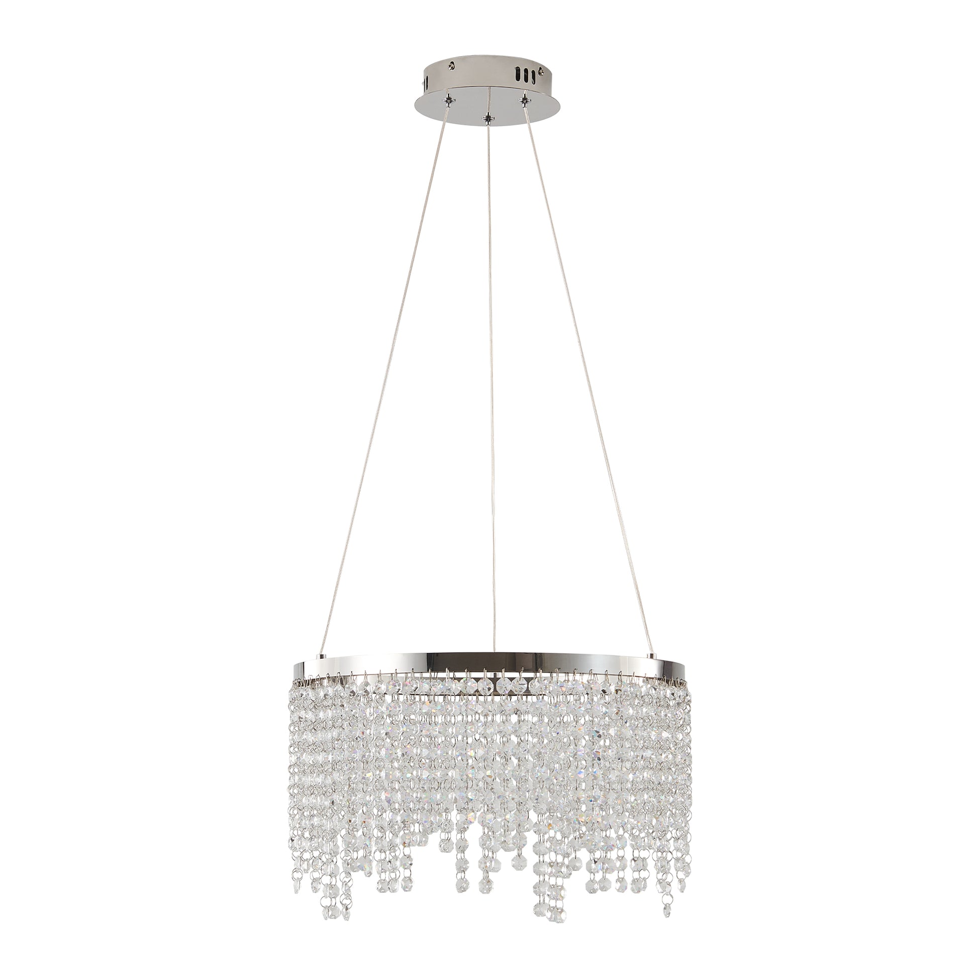 16" Luxury Chrome Crystal LED Chandelier - view 10