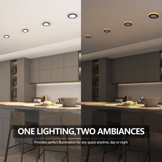 6" Black Dimmable LED Recessed Light, 6-Pack - view 2