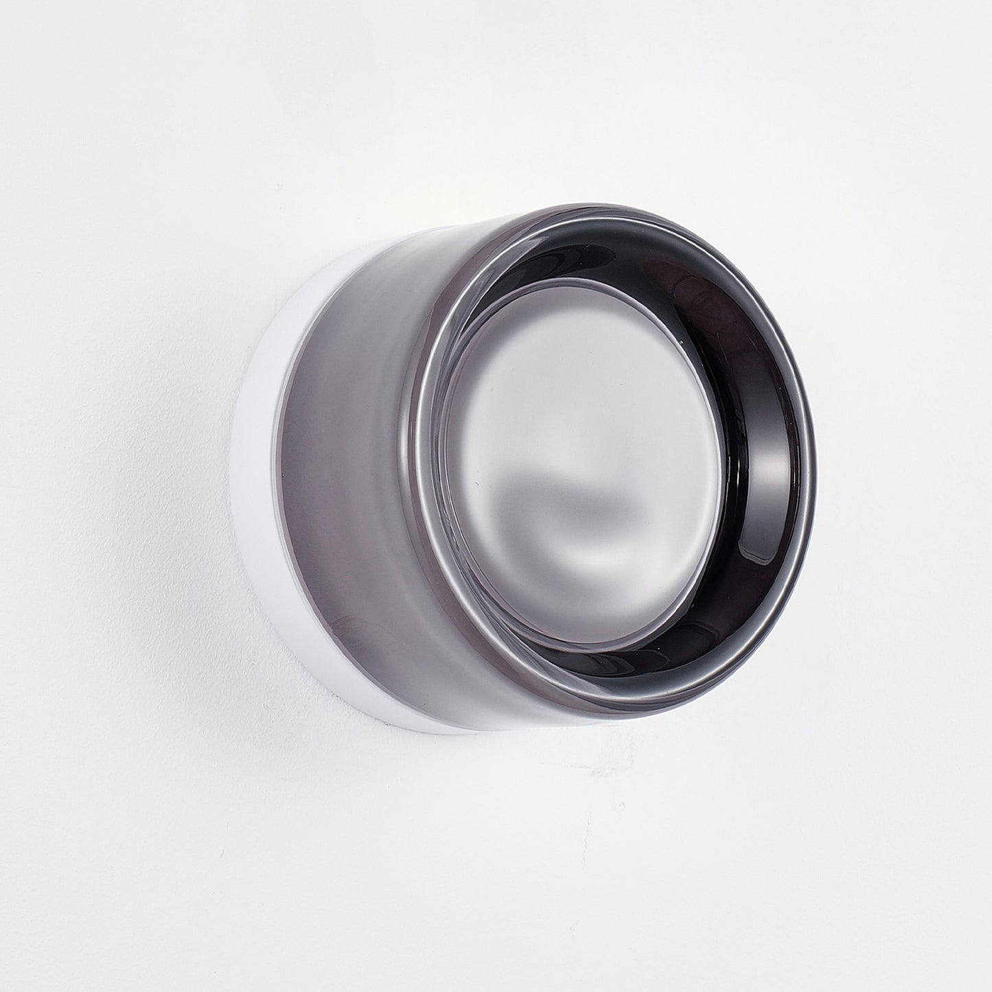 Minimalist Smoke Grey Round LED Wall Light