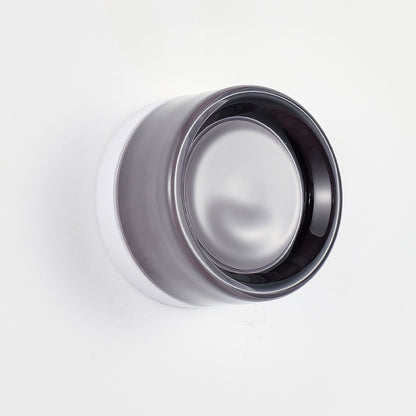 Minimalist Smoke Grey Round LED Wall Light