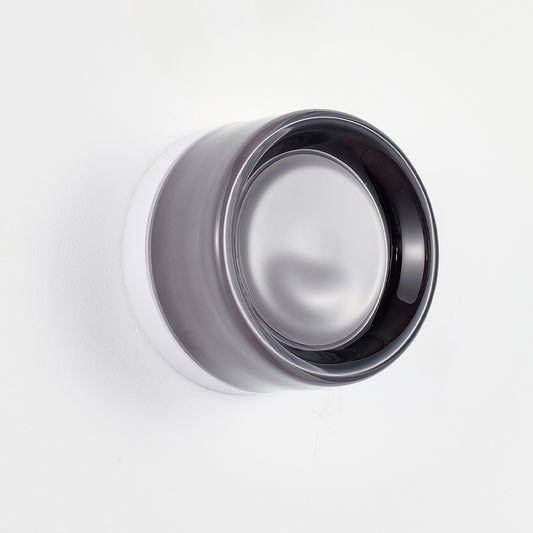 Minimalist Smoke Grey Round LED Wall Light