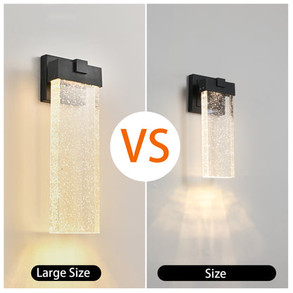 Black Bubble Crystal LED Outdoor Wall Light, 18"H - view 11