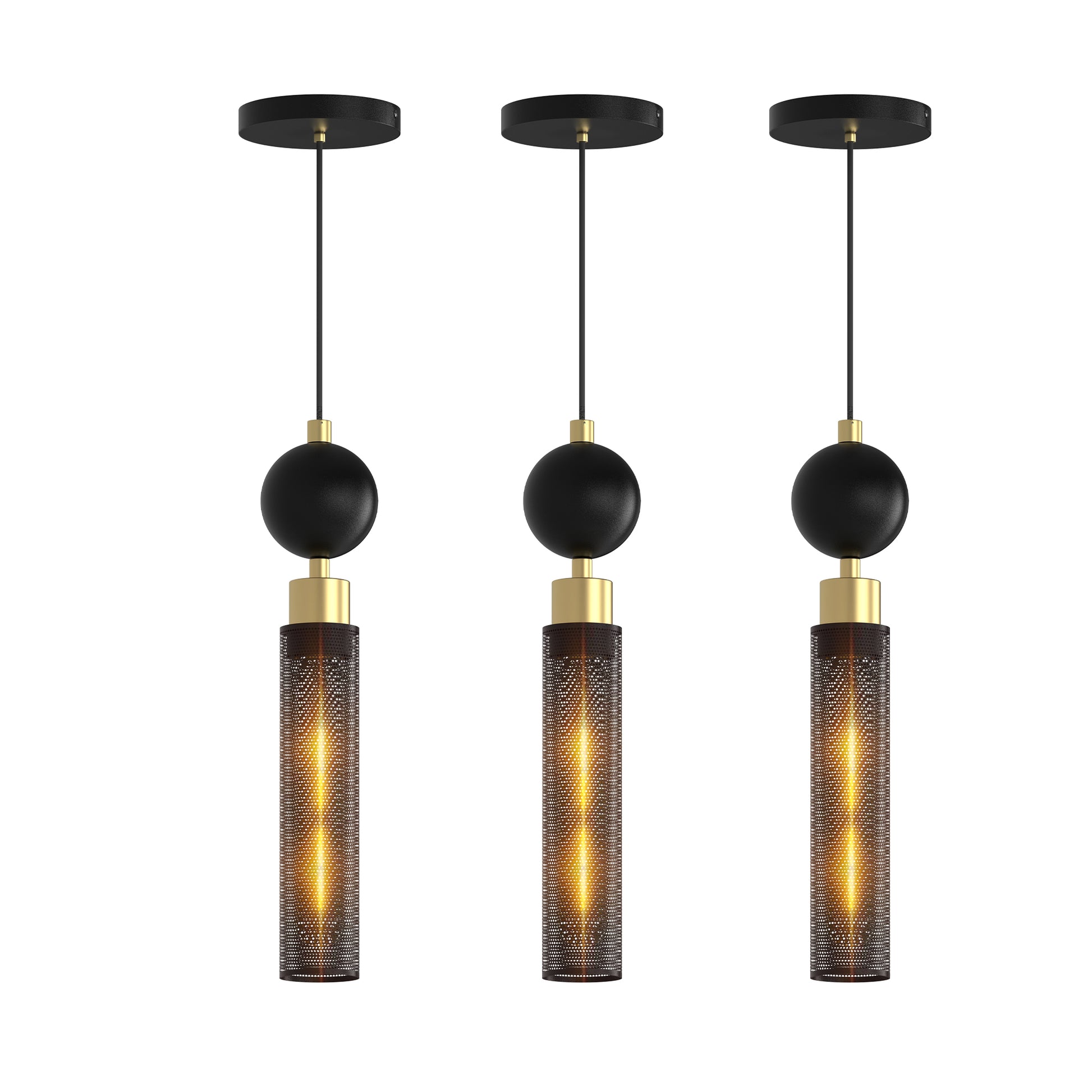 Black Wrought Iron Pendant Chandelier with Adjustable Cord - view 10